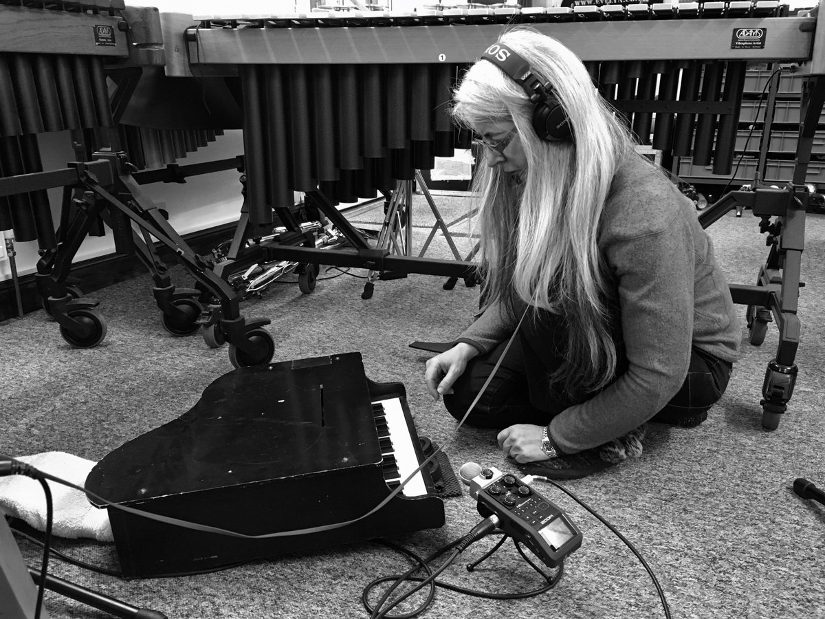 sueverran's tweet photo. Part 2 with @DameEvelyn recording #sounddesign  #percussion #composers @audionetwork @AudioNetworkSyd @AudioNetworkFr Listen now https://t.co/4VXCakBNeA https://t.co/nV6Rypnfla