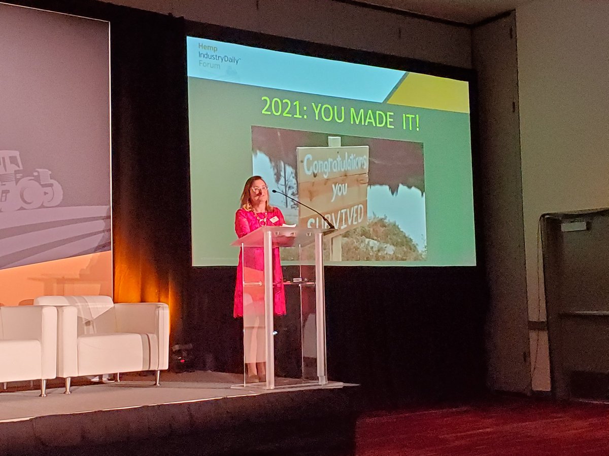 And we're off! @HempIndDaily Forum is underway at #MJBizCon! <a href="/kristenwnichols/">Kristen Nichols</a> is addressing the past year and where the #hemp industry is now. <a href="/MJBizDaily/">MJBiz</a>