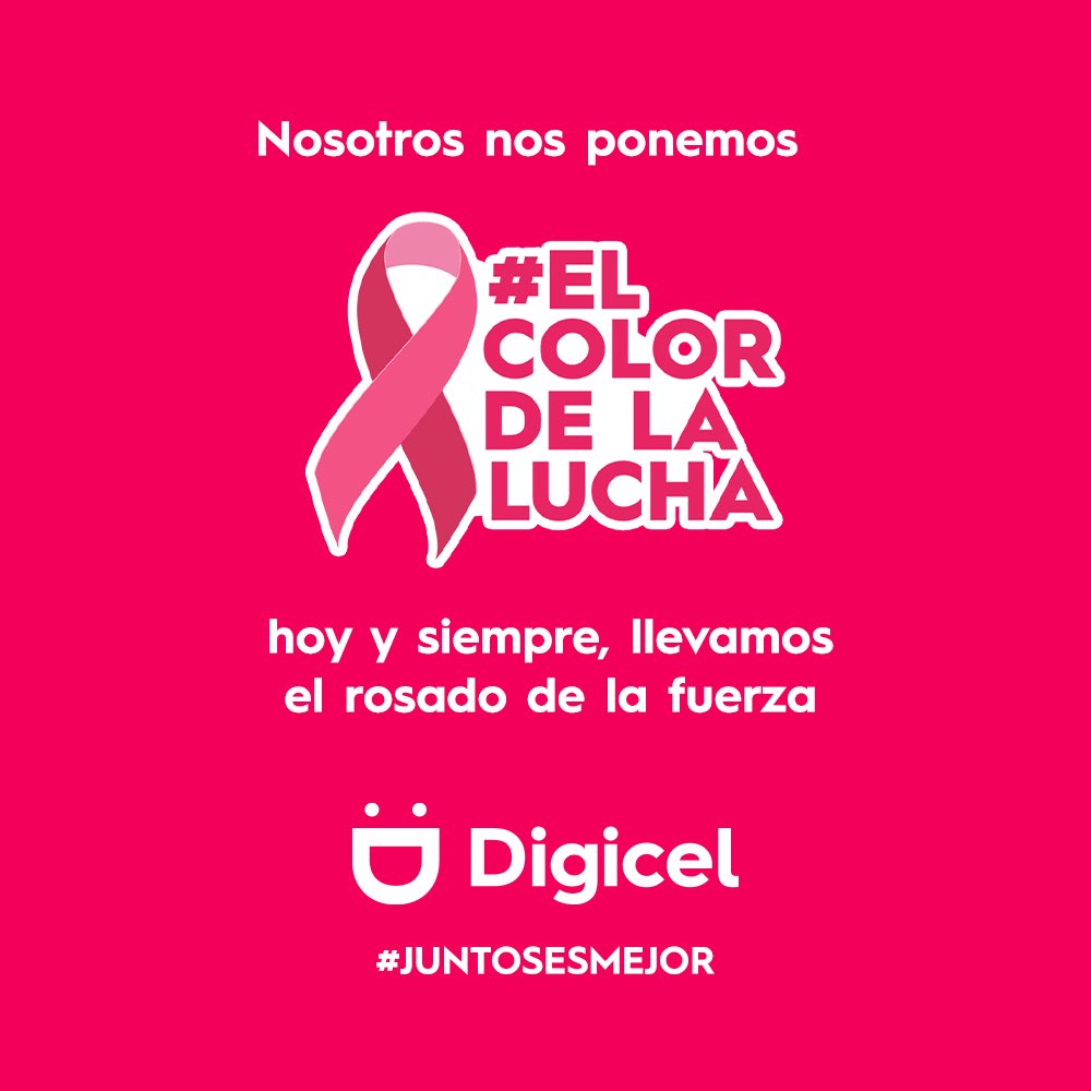 AlemanMarcelo's tweet photo. En @digicel_sv estamos orgullosos de ser partícipes activos de la lucha contra el cancer de seno, promoviendo la generación de conciencia  para informar y prevenir #elcolordelalucha https://t.co/92V2egrhE9