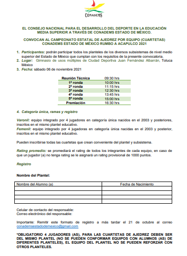 escuela_181's tweet photo. ❗️Importante❗️🎉
A toda la comunidad #Estudiantil de la #EPO181, se les hace una cordial invitación📢a participar en la convocatoria de #JuegosNacionales en varias #Disciplinas. ♟️🏃♀️
Revisa las bases para participar.📲
@alfredodelmazo @geramonro05 @israeljeronimol @SEMSedomex https://t.co/g5FPbl8gd3