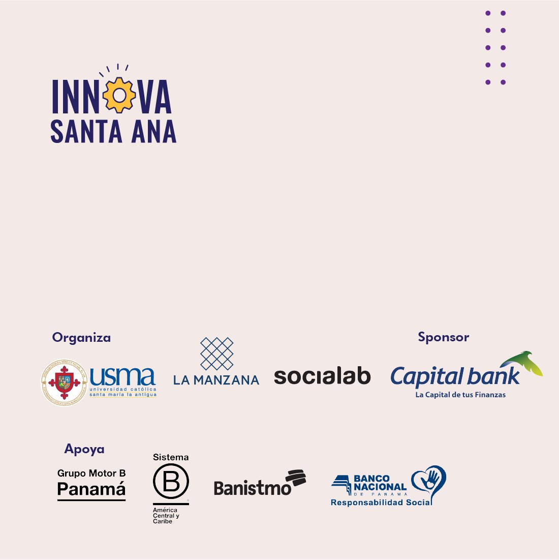 USMApanama's tweet photo. ¿Tienes soluciones a problemas sociales? Comparte tus ideas en Innova Santa Ana.
Detalles aquí: https://t.co/Mjp5bd5nG7
#socialab #innovasantaana #innovación #social #globalgoals https://t.co/hAvn2qt1w1