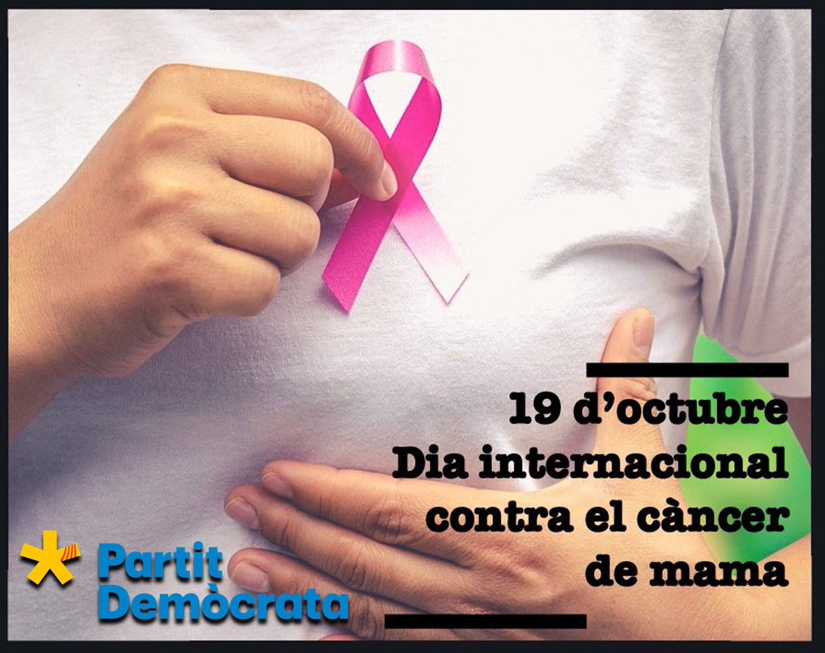 Avui 19 d'octubre és el Dia Mundial de la Lluita Contra el Càncer de Mama. 

👉🏻El nostre suport a les persones afectades i el reconeixement a metges i investigadors.
#DiaMundialdelCancerdeMama