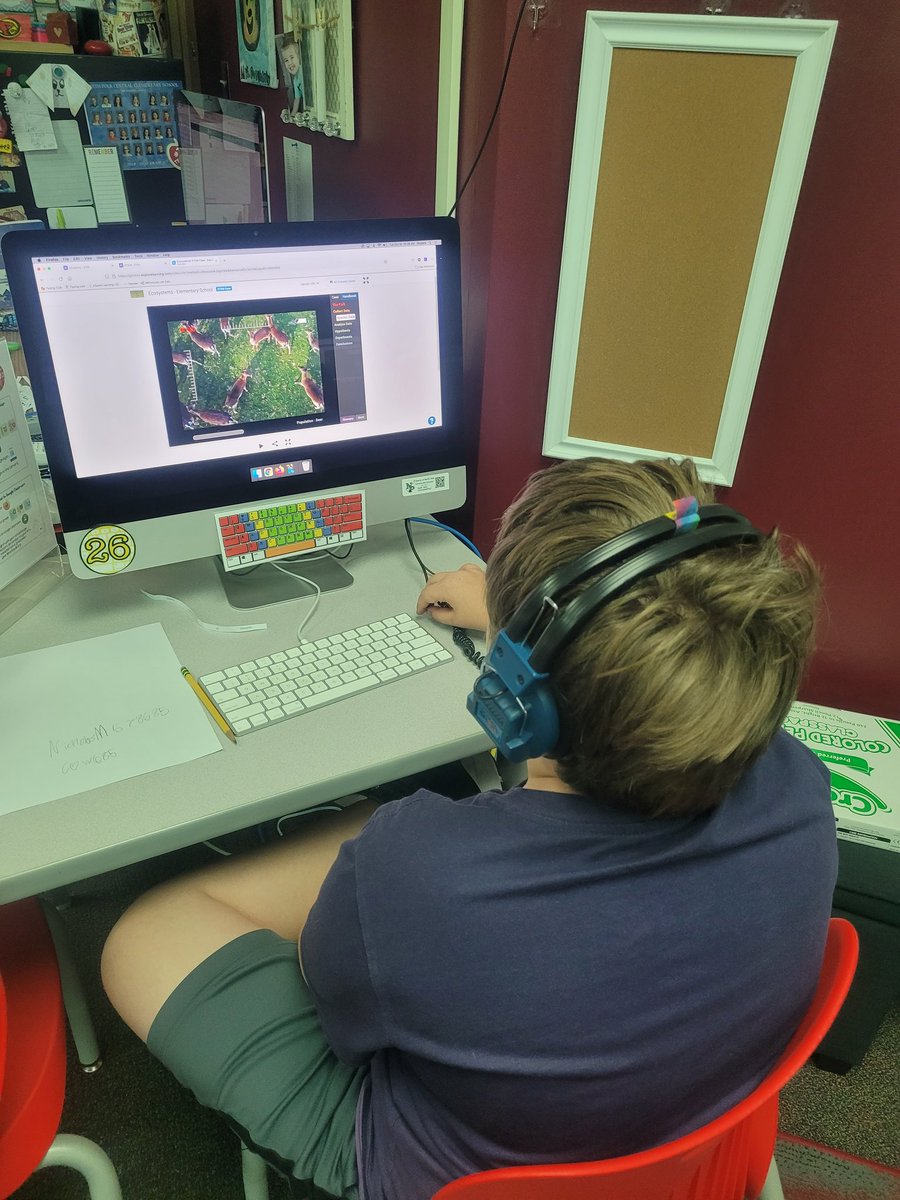 NPMrsD's tweet photo. Mrs.  Anderson's 5th Graders are doing a STEM case from ExploreLearning where they are learning about ecosystems. Can they work as a park ranger to balance the ecosystem of a forest? #STEM @ExploreLearning #TechTeacher @NP_CentralElem https://t.co/ofuRvBcD6u