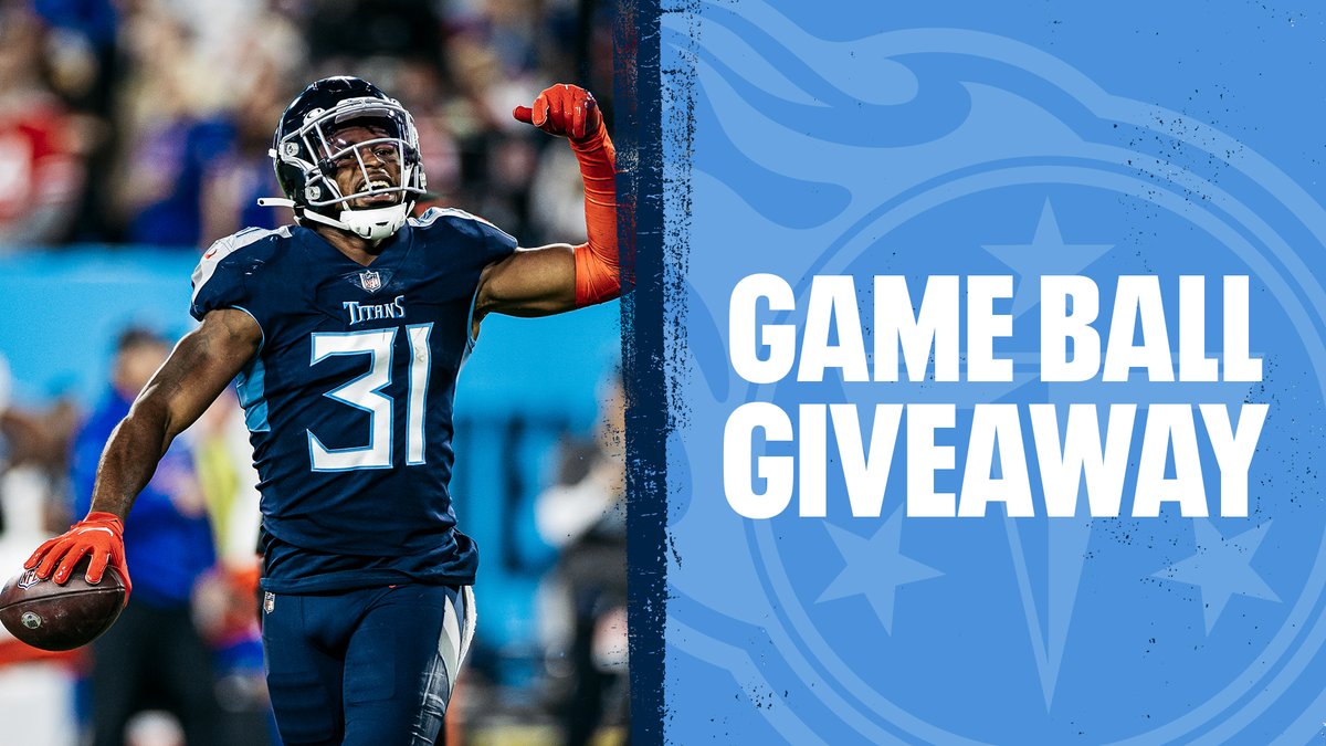 🏈 Titans Game Ball Giveaway 🏈 RETWEET + follow @Titans for a chance to win an official game ball from our victory over the Bills.
