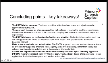 Thanks to the teachers for joining the panel with <a href="/ogdentrust/">Ogden Trust</a> and <a href="/pstt_whyhow/">Primary Science Teaching Trust</a>!

We're wrapping up with key takeaways ⬇️
#PrimaryScienceCapital