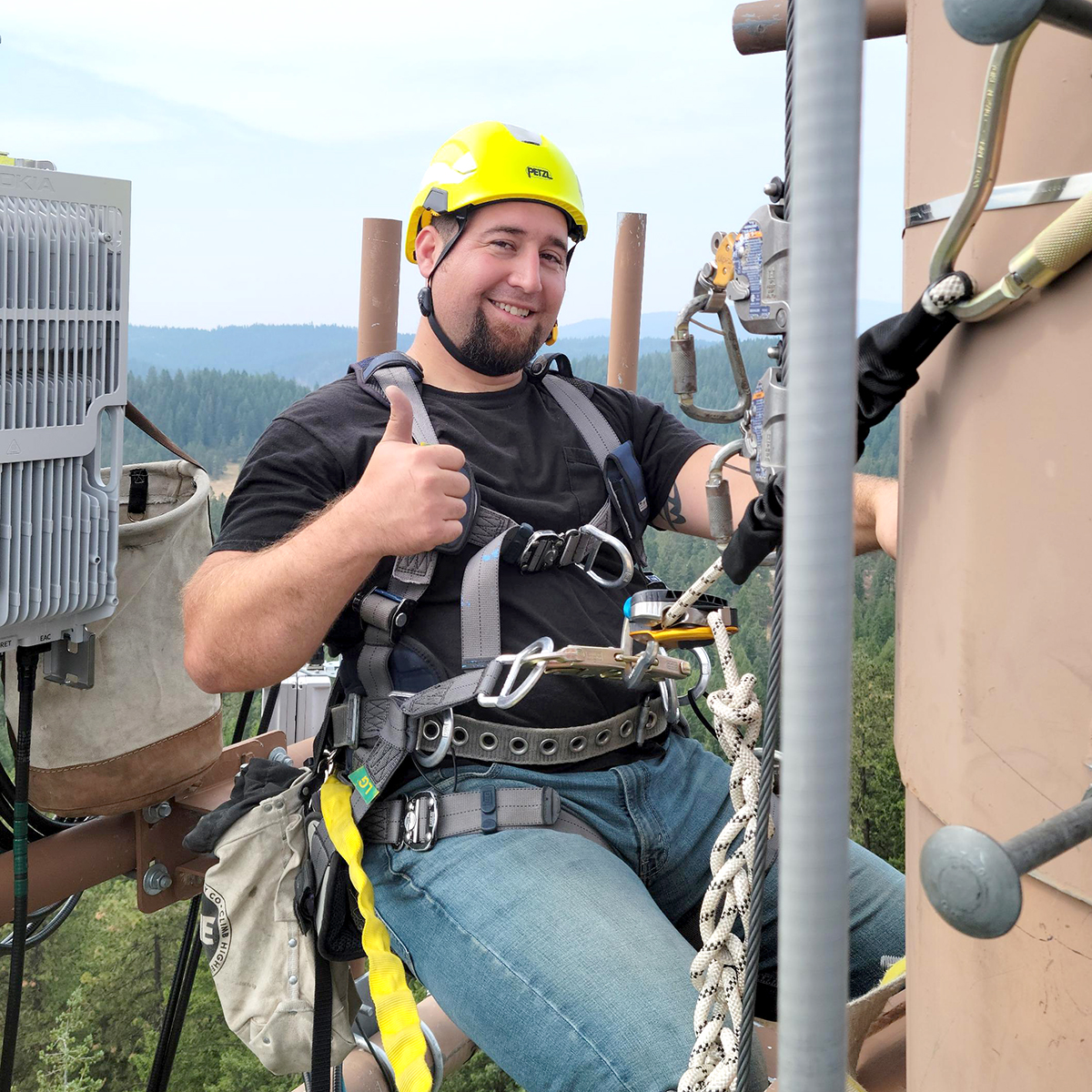 LegacyTowers's tweet photo. Say hello to Jacob! He's the latest addition to the Eastern Washington crew, seen here enjoying the view over Lake Coeur d'Alene. Welcome to Team Legacy, Jacob! #LegacyTowers #ConstantlyGrowing #ClimbWithUs! https://t.co/rFXD2H2LJx