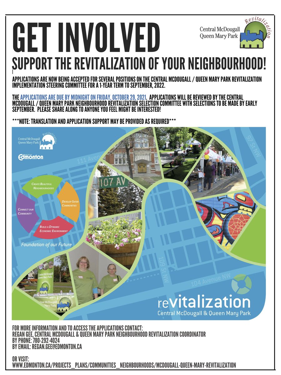McDougallCL's tweet photo. Add YOUR voice to community revitalization. By contributing just a few hours per month, you can help shape the future of our neighbourhood. Details on the poster, below. https://t.co/8WhuPdbF8R