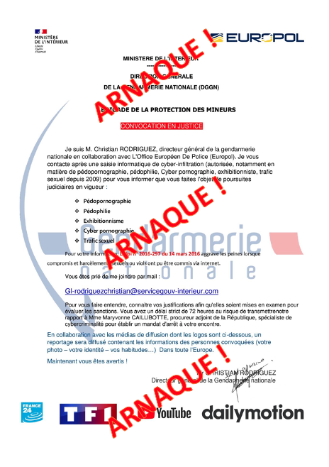 CyberGEND's tweet photo. 🛑🛑 Nouvelle vague de faux emails usurpant l'appellation de la @Gendarmerie 
🛑🛑La #gendarmerie ne vous demandera jamais de vous expliquer par email
🛑🛑Ces emails sont des faux
✅✅Supprimez les après les avoir signalé à @signalspam https://t.co/LhtYd3uYHj
