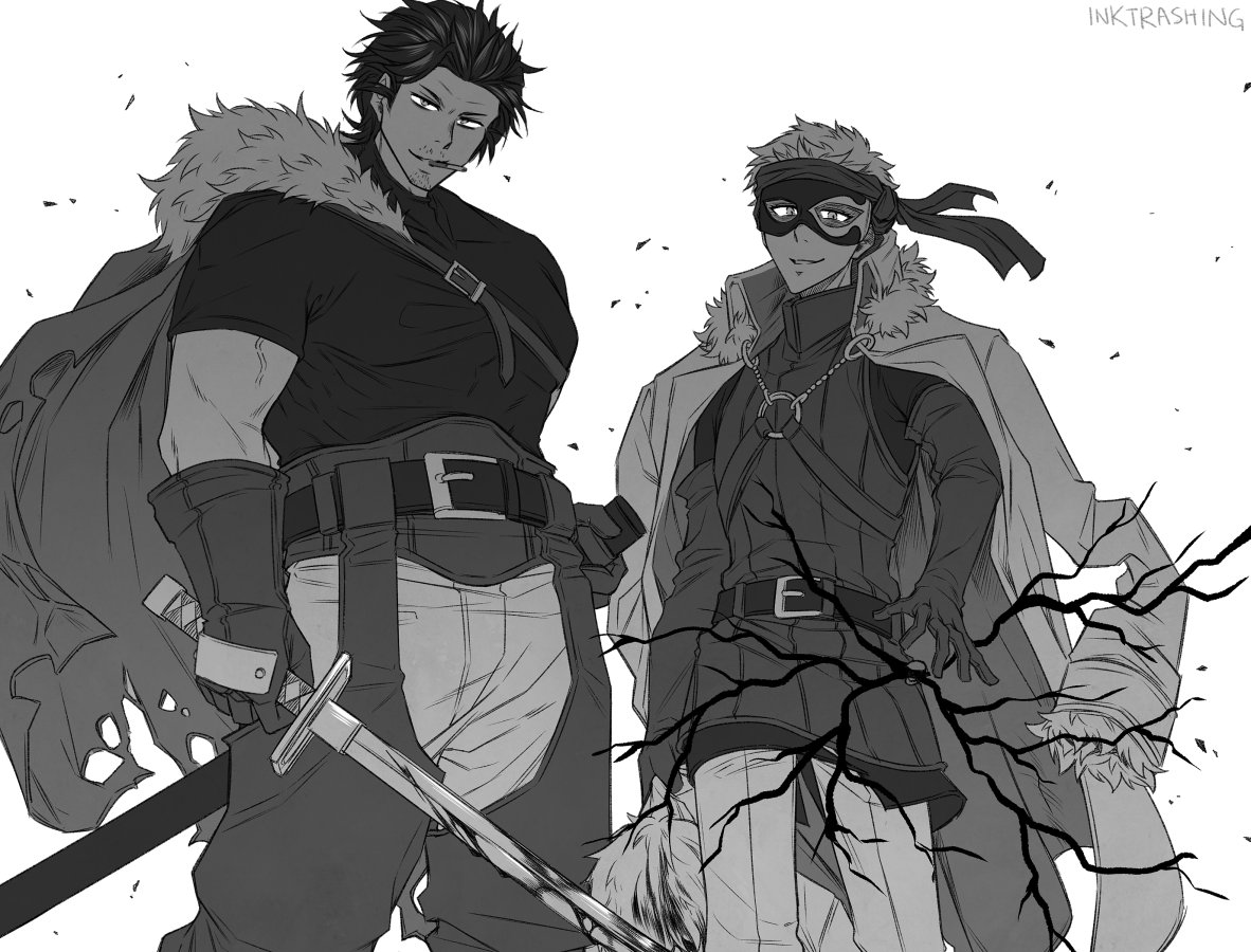 inktrashing's tweet photo. #yamiwillweek villain AU, two scary dudes from spade kingdom #腐ラクロ #ヤミウィリ https://t.co/wzeLeEK1Oo