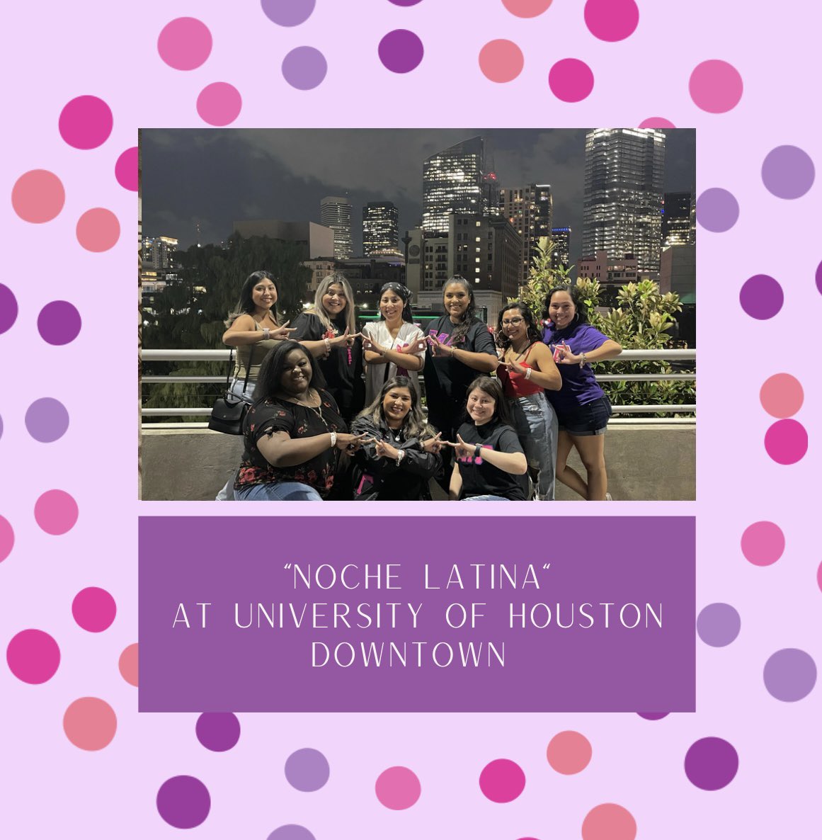 PvGammas's tweet photo. Over the weekend we had the pleasure to join the UHD Gammas at their event, “Noche Latina.”💃🏻Thank you so much for letting us join y’all! 💞

#GammaCall #TexasGammas #HoustonGammas #SouthernGammas #SigmaLambdaGamma #SLG1990 #Multicultural https://t.co/faCABOL4JD