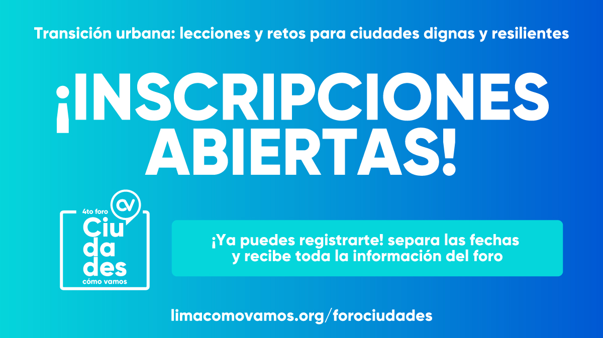 limacomovamos's tweet photo. ✍️¡Inscripciones abiertas!

🔴 Ya puedes registrarte al 4to Foro #CiudadesCómoVamos y recibir los contenidos y espacios que verás en el foro: charlas, talleres, paneles y ¡mucho más!

👉 Regístrate aquí: https://t.co/0Rk32qZB48
💻 Mayor información: https://t.co/AKqpe8ZOIt https://t.co/D0tHre5W1N