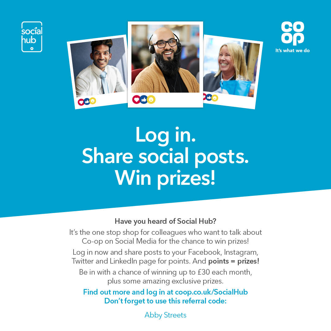 So I am now a Social Hub Ambassador… 😬! It is a great way to earn rewards and keep in the loop with all things Coop… sign up today with the referral code- Abby Streets #ItsWhatWeDo #Coop #Socialhub