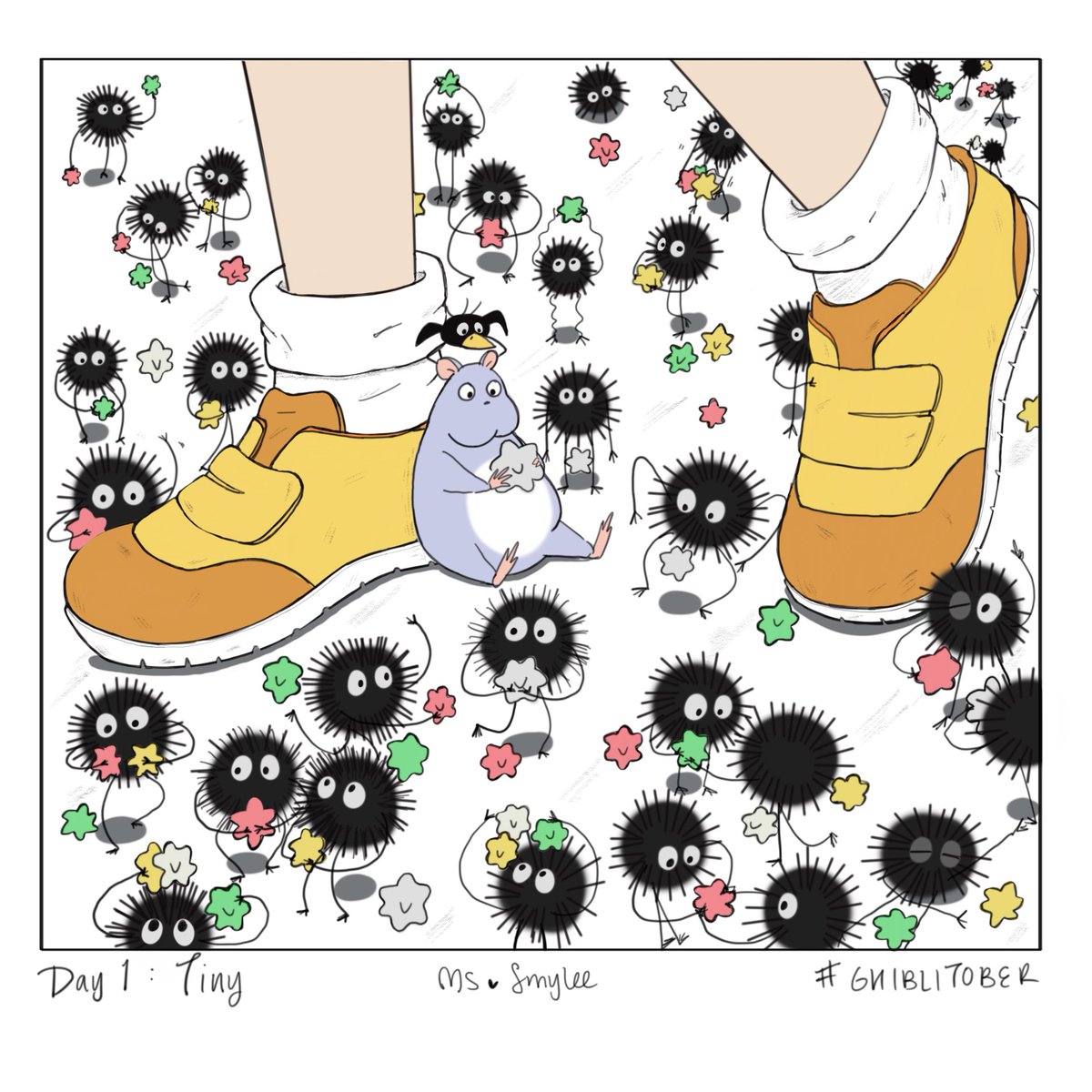 ms_smylee's tweet photo. #ghiblitober - Day 1: Tiny 
Didn’t think I’d be joining in on #drawtober but here I am 🤪
•
#art #ghibli #spiritedaway #illustration #art #artistsontwitter #GhibliFanart https://t.co/S7hIl8m6Pd