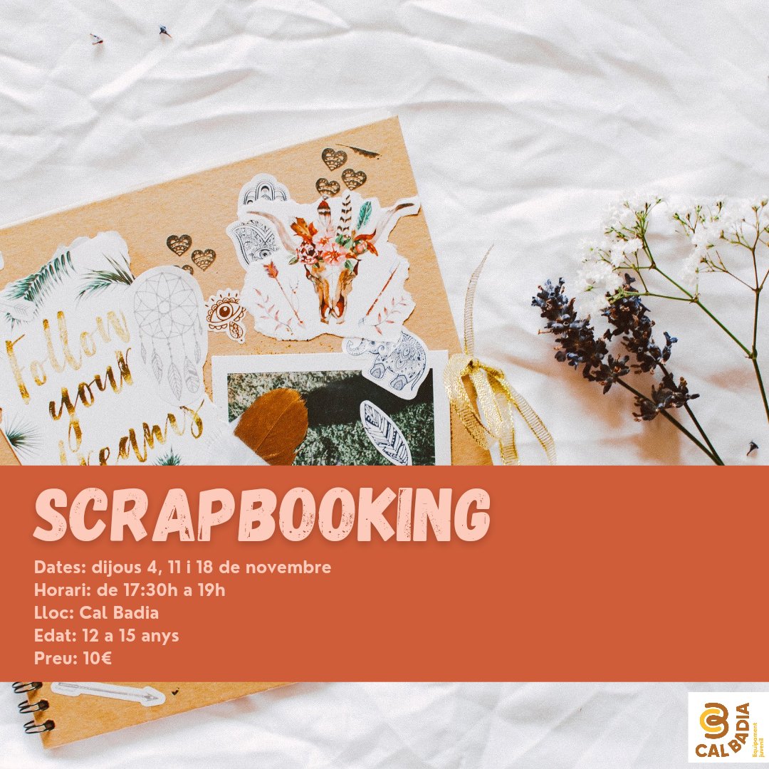 IgualadaJove's tweet photo. L’scrapbooking consisteix en crear un llibre utilitzant retalls i diferents materials creant així diferents textures, t’animes a provar-ho? ✂️
#igualada #igualadajove #joventut #calbadia #tardork21 https://t.co/4cgjDDpO6X