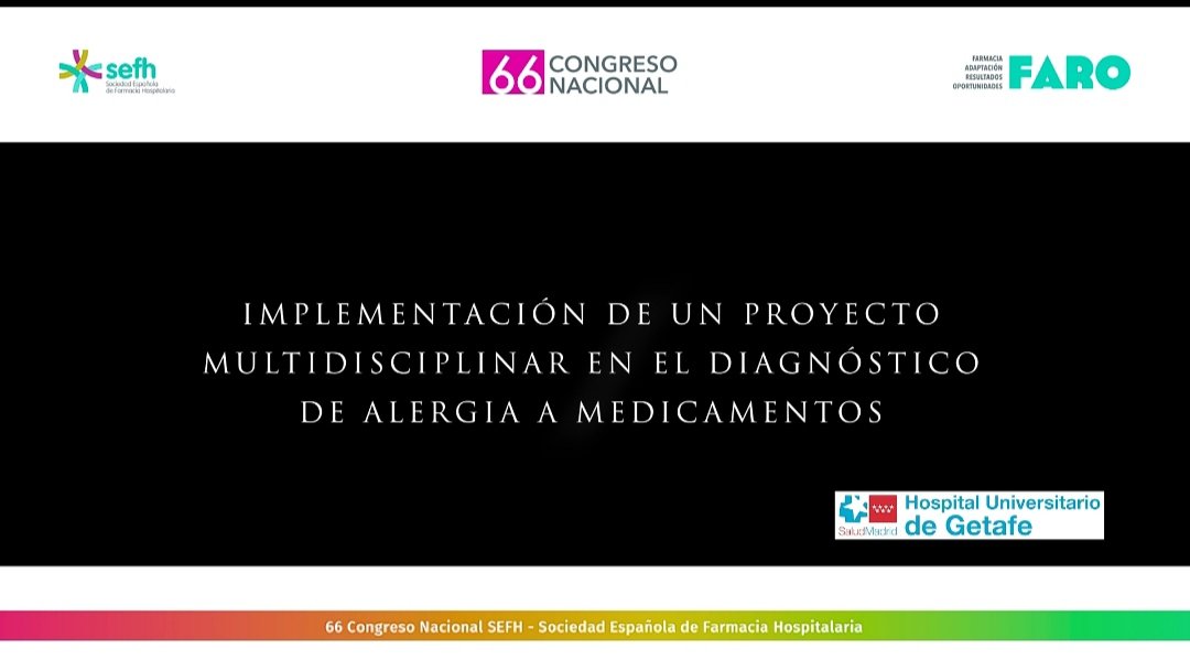 Far_HUG's tweet photo. Cómo hacer equipo con el resto de Servicios del Hospital. Nuestra R2 @LauRubioRuiz nos explica en el @66CongresoSEFH la implementación de un proyecto para el diagnóstico de alergia a medicamentos con el S° de Alergología. #66CongresoSEFH https://t.co/oBeKueoYcA