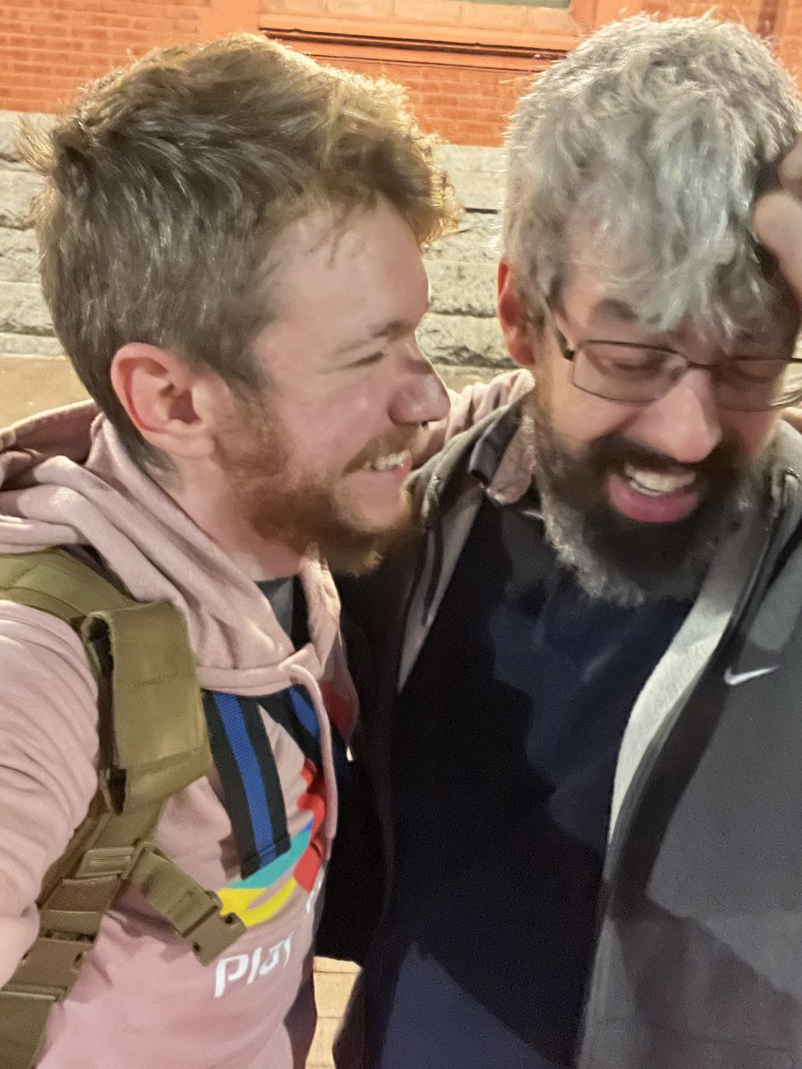 SockB0t's tweet photo. Fantastic weekend getting to hang out with fellow c o n t e n t creator, big nerd, and all around great guy @CarinaeCephalon 

Always seems the best people come into yer life when you least expect it. Can’t wait to drag u to anthrocon next year 😆 https://t.co/tfNN57MkWC