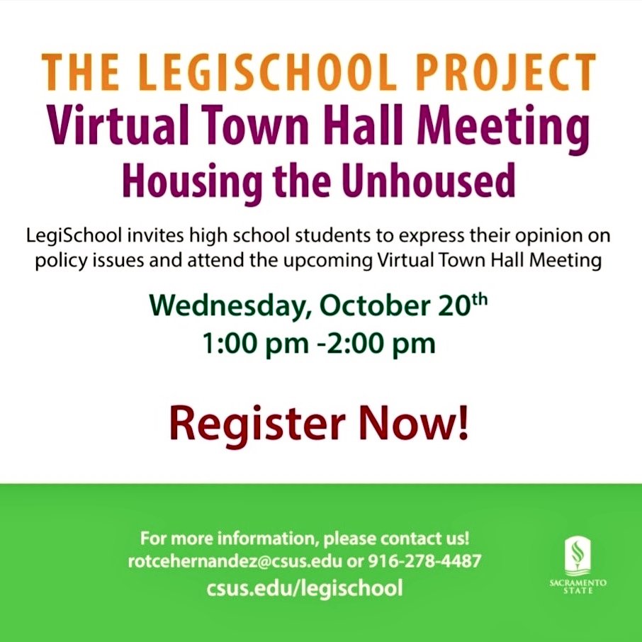 Tomorrow is the day! Join <a href="/beckman_hs/">Beckman High School</a> Senior Calvin Cho, as he moderates an amazing panel from 1-2pm on Wednesday, October 20. We will discuss important housing policies in California, how urban planning can assist with homelessness, and more. Register: bit.ly/3pgxyx6