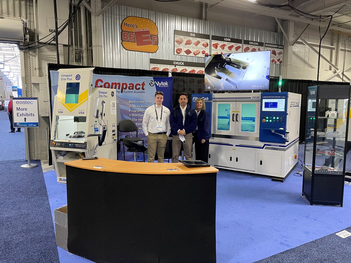 VytekLasers's tweet photo. The Team is ready for @Eastec located at the Eastern States Exposition, West Springfield, MA.  Visit us in Booth 2022 and see cutting and marking systems in action.

#laser #vytek #vyteklaser #vyteksystems #laserwelding #laserengraving  #marking #lasermarking #customengraving... https://t.co/IhilUEH7Tb