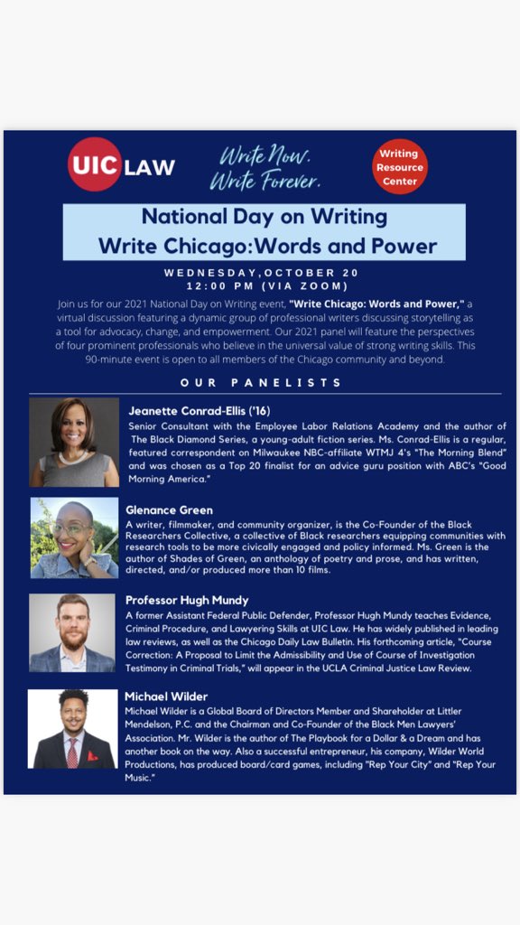 PlezEsqProf's tweet photo. Today, share your fav pic, meme, or GIF + tell us “why you write.” Tag @ncte + your org(s)/institution(s) + #WriteChicago #WhyIWrite
On 10/20 from 12-1:30pm CST, let’s amplify National Day on Writing. Register: https://t.co/Vz0HOQApFf
@UICLawyerSkills @LWIonline @ALWD_tweets https://t.co/WH8Hinz0am