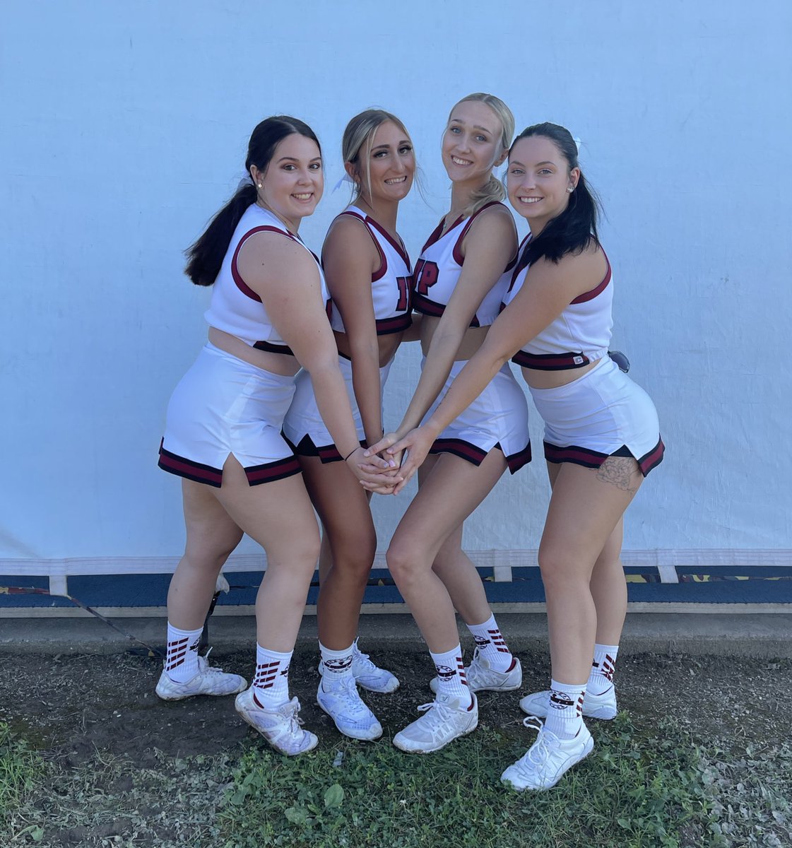IUPcheerleading's tweet photo. 4 days till game day! 🏈 @IUPfootball takes on Cal U this Saturday at 2 pm! We hope to see you there! #TalonsUp #LetsGoHawks 🦅🤍♥️ https://t.co/lKVb6KbU1U