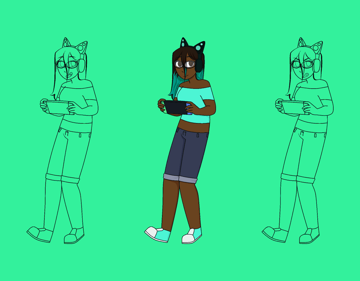 BudsInk's tweet photo. Sweet gamer girl
#datingsim #myoc #myart https://t.co/yfE4h2PpOf