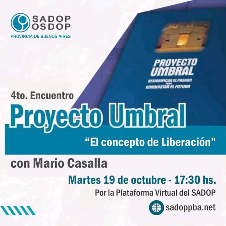 sadoppba's tweet photo. #Hoy 17:30 hs.
#ProyectoUmbral | Cuarto encuentro virtual de afiliadas y afiliados para continuar resignificando el pasado para conquistar el futuro con la participación especial de Mario Casalla:
"El concepto de Liberación” https://t.co/33A9aFXAs4