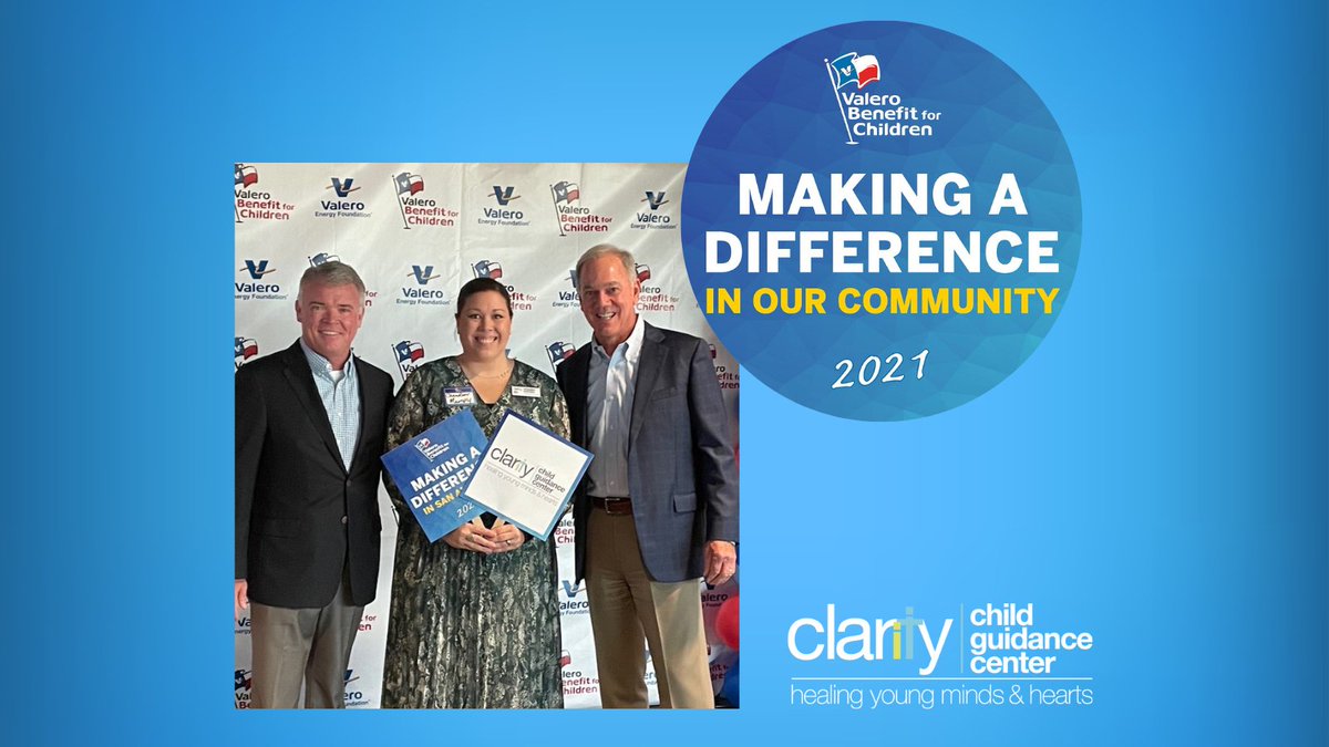 claritycgc's tweet photo. Thank you @ValeroEnergy for helping more kids struggling with mental illness access the care they need! #ValeroBFC2021 #DrivenToMakeADifference https://t.co/YOVvz0lkxH