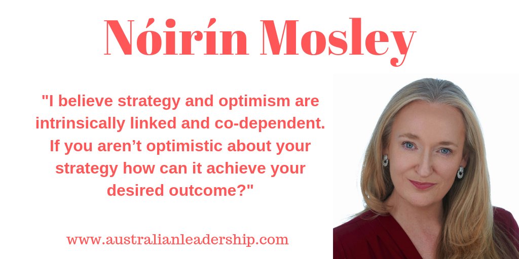 "I believe #strategy and #optimism are intrinsically linked and co-dependent. If you aren’t optimistic about your strategy how can it achieve your desired outcome?🤔"
So <a href="/Race_Party/">RaceParty</a>'s Nóirín Mosley told <a href="/victorperton/">Victor Perton, "That Optimism Man" 🌻 😊</a> <a href="/Centre4Optimism/">Centre for Optimism</a> <a href="/australianlead/">AustralianLeadership</a>