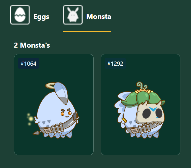 tw1ztid's tweet photo. #NFT #NFTCommunity #NFTGaming  #NFTGame #monstainfinite #Monstastonk 

Hatched my two Inception Monsta. 1 got 2x legendary parts! https://t.co/Eogttgi2dY