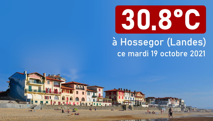 🌡 Le thermomètre est monté jusqu'à 30,8°C à #Hossegor sur le littoral des #Landes ! Ce 19 octobre a pris de véritables airs d'été ! Le bilan dans notre article ➡ bit.ly/3pi7C48