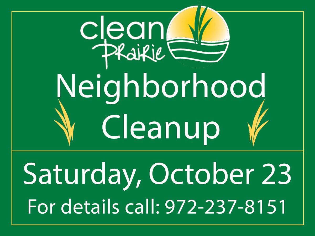 gp_tx's tweet photo. Clean up your yard, street or neighborhood and bring the bulky trash to 2360 W. Camp Wisdom Road (behind Anytime Fitness) from 8:30 a.m. - noon free of charge. Accepted items include bulk trash, electronics and tires. Questions? Call 972-237-8151. #GPTX #CleanPrairie https://t.co/059UVpau0Q