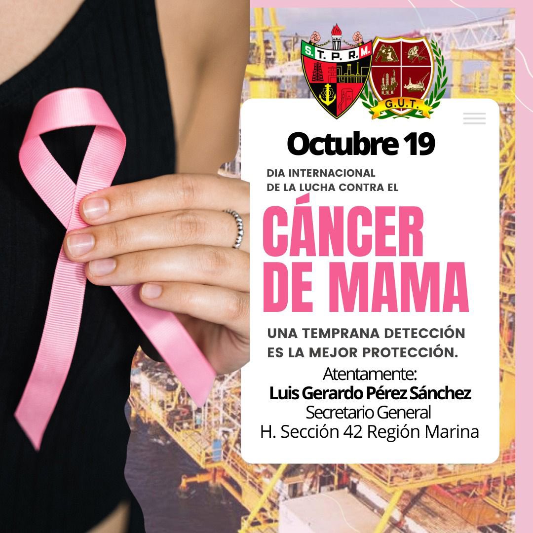 AnyRdzOlv's tweet photo. La prevención es la mejor opción #TocateParaQueNoTeToque 
#OctubreRosa
#FamiliaPetroleraSección42 
#SomosSTPRM
#MasUnidosQueNunca
#LGPS
 Haciendo caso a las recomendaciones de nuestro amigo @lgps03101 https://t.co/64xGVpYyPi