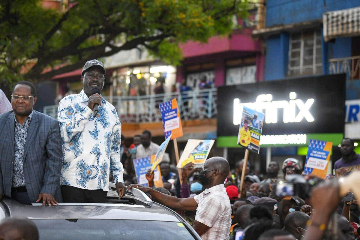 KiamaKaara's tweet photo. Embu Town. Asante Sana! @NdirituMuriithi @RailaOdinga @pnu_kenya @TheODMparty @dg_mwaniki @ChrisMarkm @wambora @kaninikega1 #BabaOnTheRoad #Inawezekana #The5th #AzimioLaUmoja #OnePeople #OneNation #NewBegining https://t.co/uXCkLIvf20