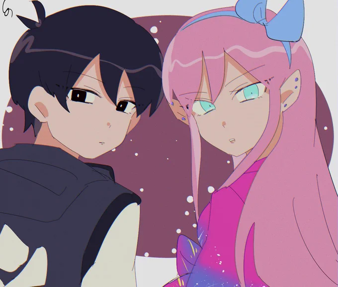 ミサさん【@misa_fullmetal 】ところの忍者くんと修羅ちゃんを描かせていただきました‼️ 