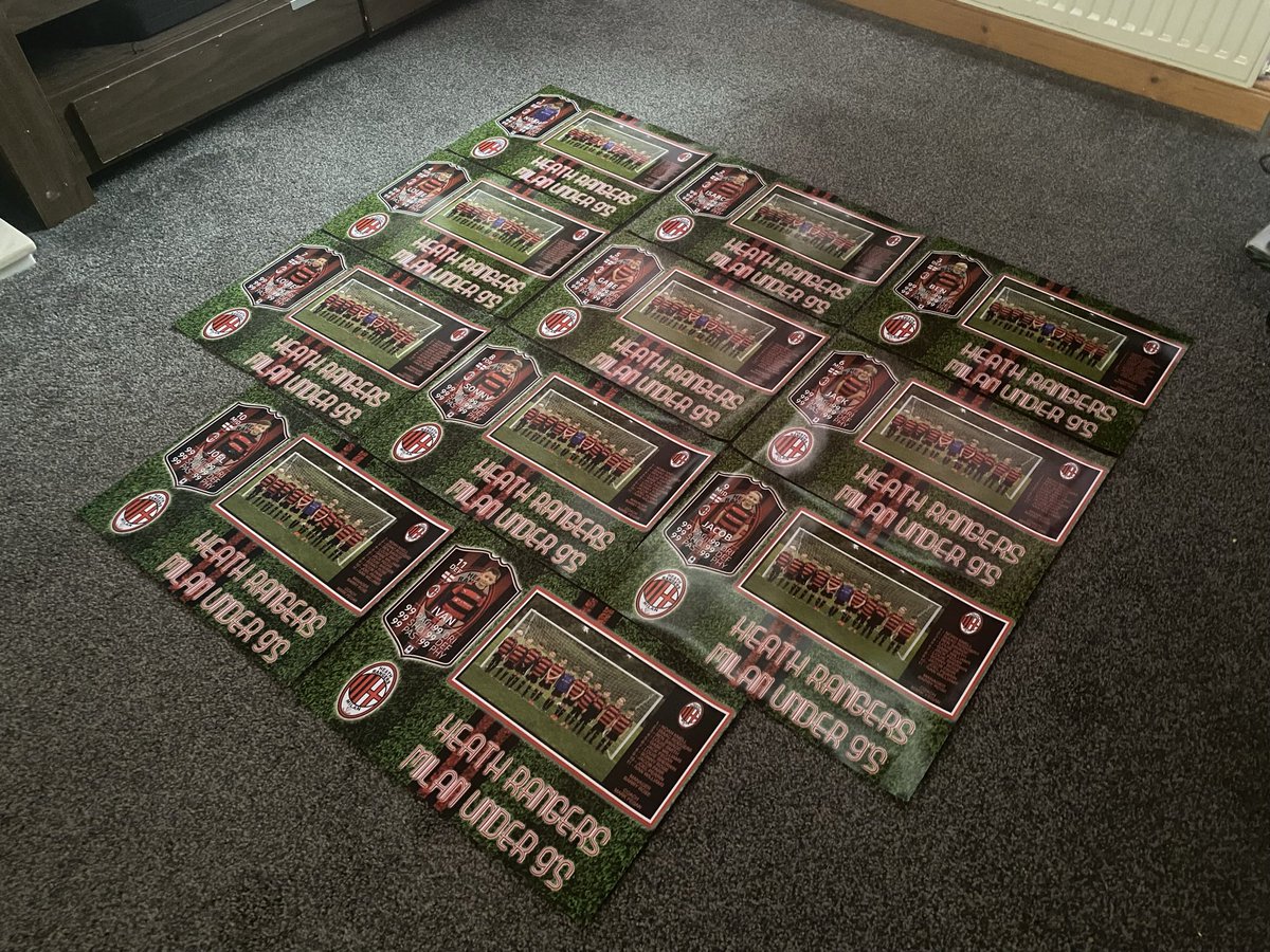 Team photos with individual fifa card prints. A4 or A3 with or without foam board backing