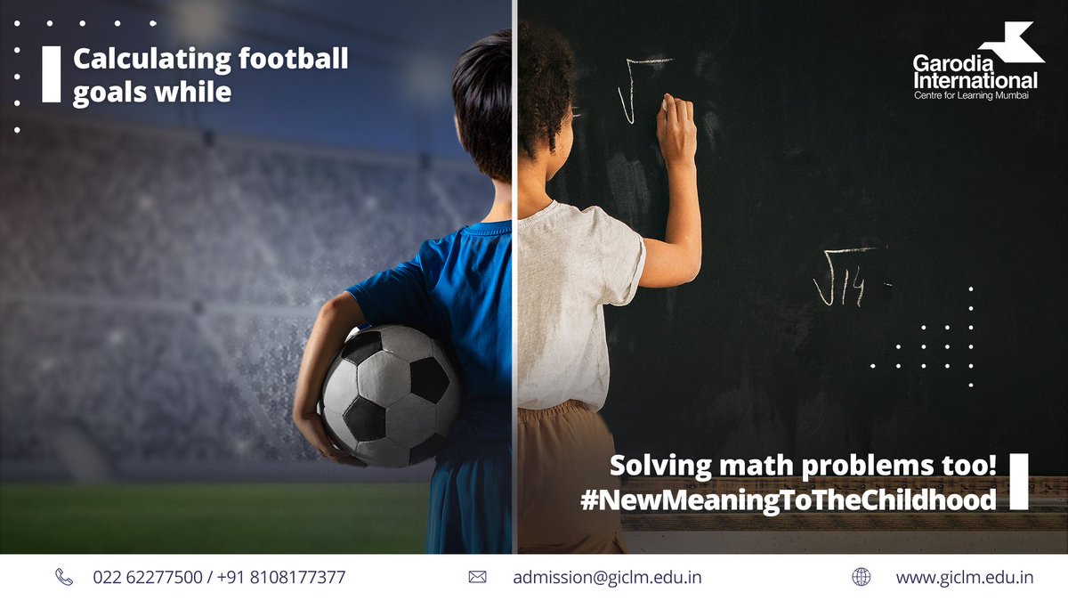 GICLM_'s tweet photo. Be it sports or calculus, our students at GICLM show keen interest in varied spectrums of hobbies and academics, providing them with multiple skill sets. #NewMeaningToTheChildhood

Contact: 022-62277500 / +91 8108177377 Visit https://t.co/1mpV8LblVv 

#MeaningToTheChildhood https://t.co/xVA1jNUQTR
