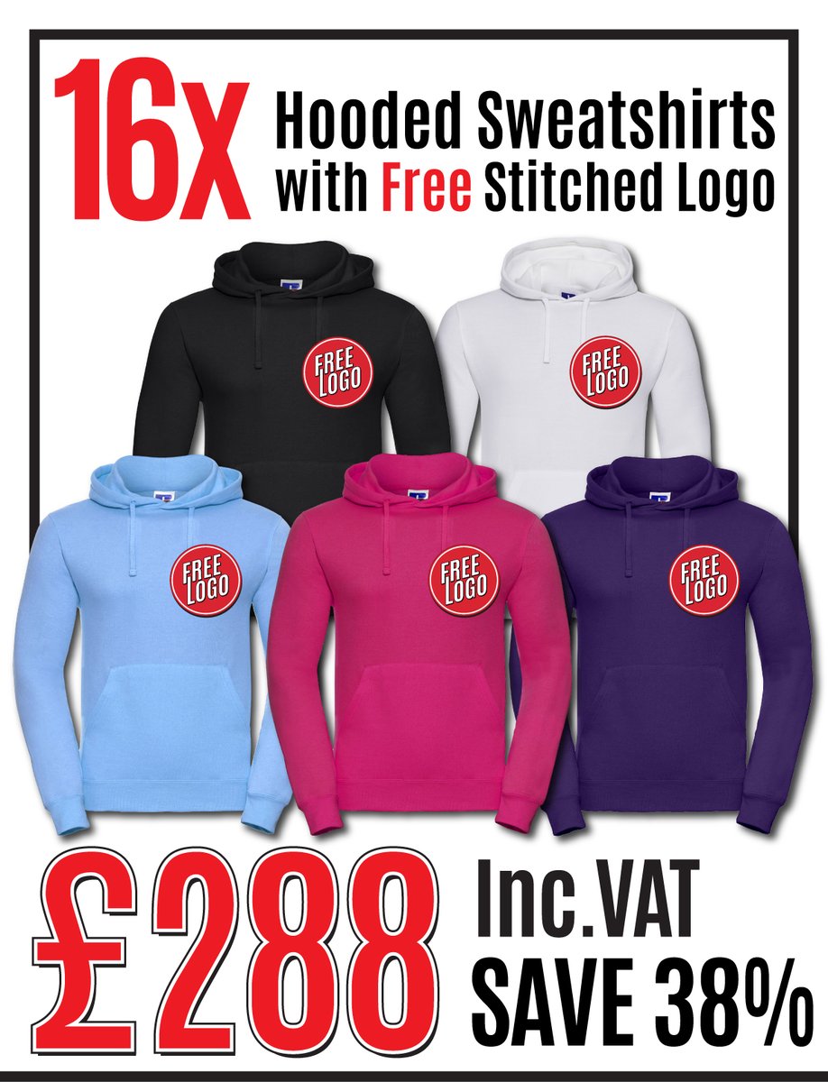 38% Off 16 Embroidered Hoodies! Save over £175! - mailchi.mp/workwearcrew/3…