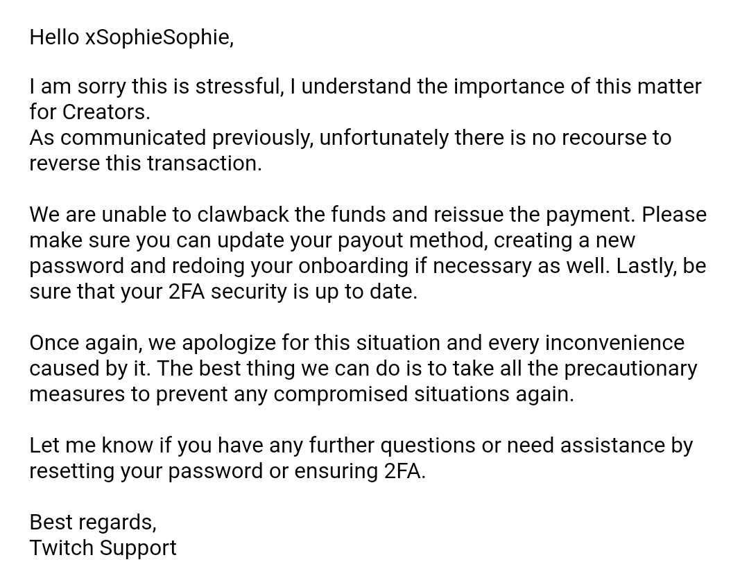 xSophieSophie's tweet photo. Just frustrating now, my password was changed, my 2fa was on, it still is!!! And they're STILL changing my payment method, why don't you want to even investigate how they're doing this to protect others???? @twitch @twitchsupport @_killa @Dakillzor https://t.co/DtJjIyrUMA