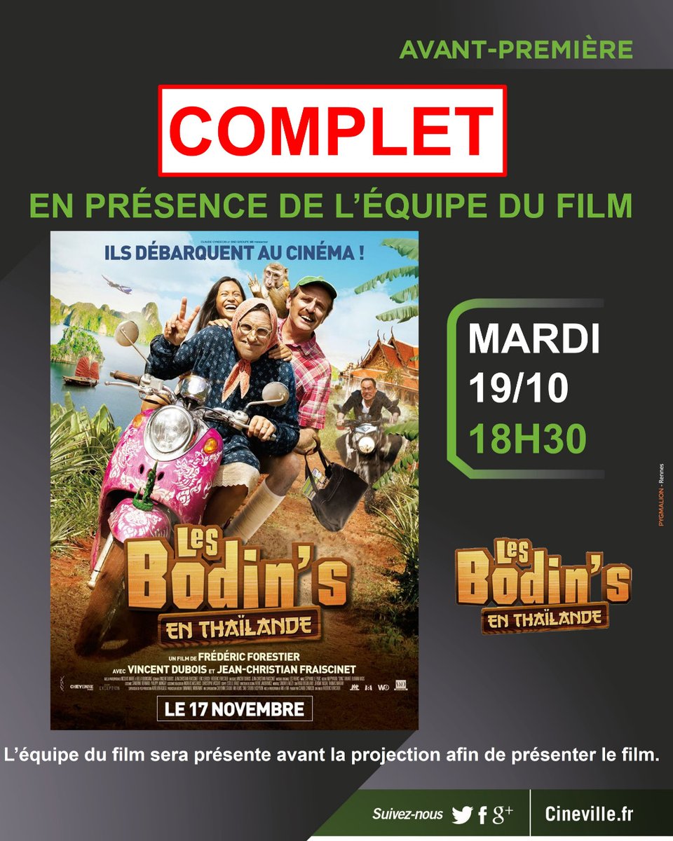 🔴 [COMPLET]
⭐️ Les Bodin's en Thaïlande, en présence de l'équipe du film.