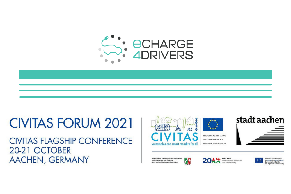 Charge4E's tweet photo. Only one day left 🙌 #eC4d will be at the CIVITAS Forum Conference 2021 in Aachen, Germany 🇩🇪!

Project coordinator @ekarfopoulos will present @Charge4E during Session 6 on 'Sustainable Mobility: E-Charging Solutions'.

📅 Wed 20/10 - 🕓 16:00 CEST
 ℹ️ https://t.co/pX7QugmZyC https://t.co/m7o7AH79PD