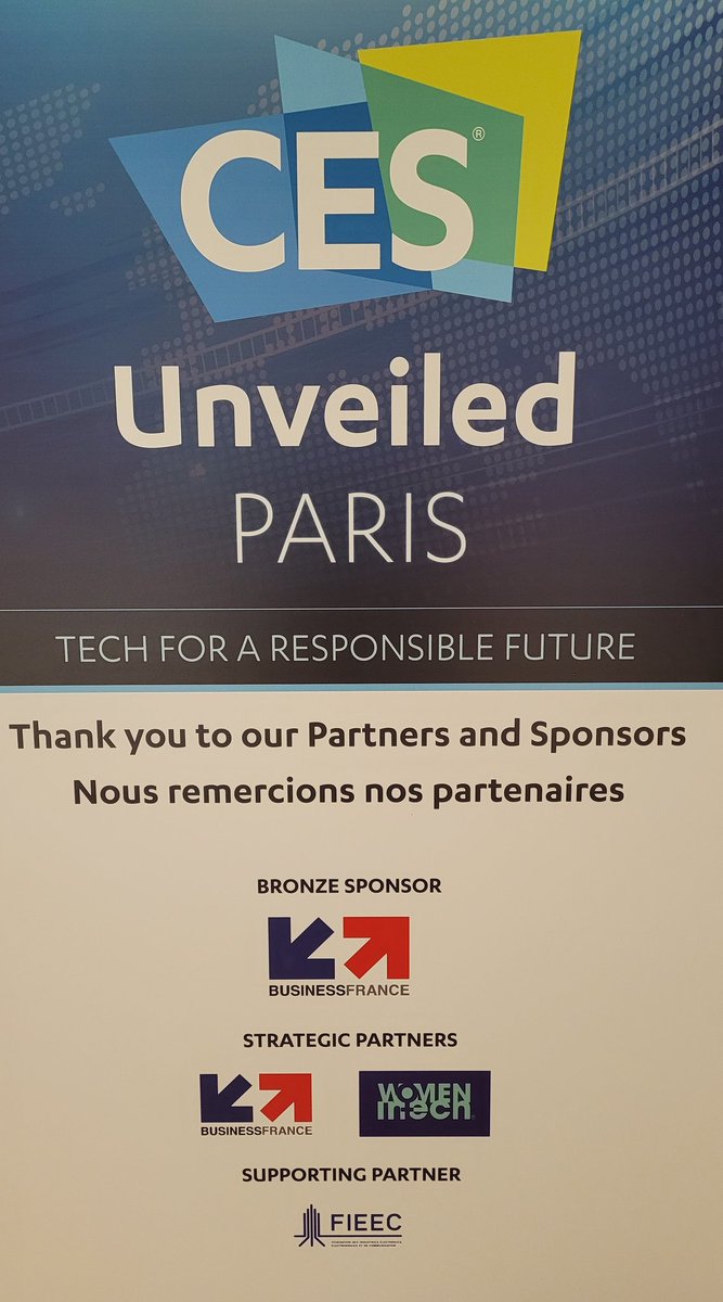 FIEEC's tweet photo. #CESUnveiled | La @FIEEC est ravi d'être partenaire du @CES #Tech pour un Futur responsable 🚀
#TechForGood #ResponsibleFuture https://t.co/83ASf9KUFc