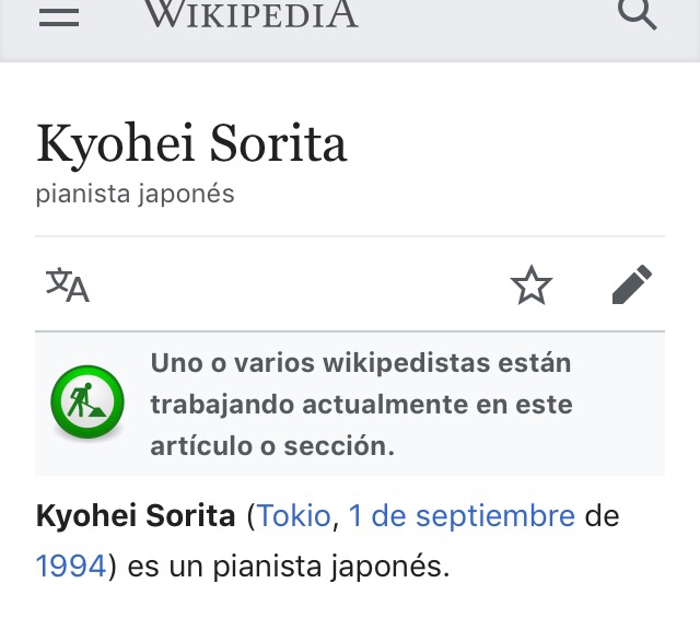 dupondts's tweet image. ショパンコンクール・本選効果で、wikipediaのスペイン語ページが本日作成された模様 #反田恭平 #ショパンコンクール
es.m.wikipedia.org/wiki/Kyohei_So…