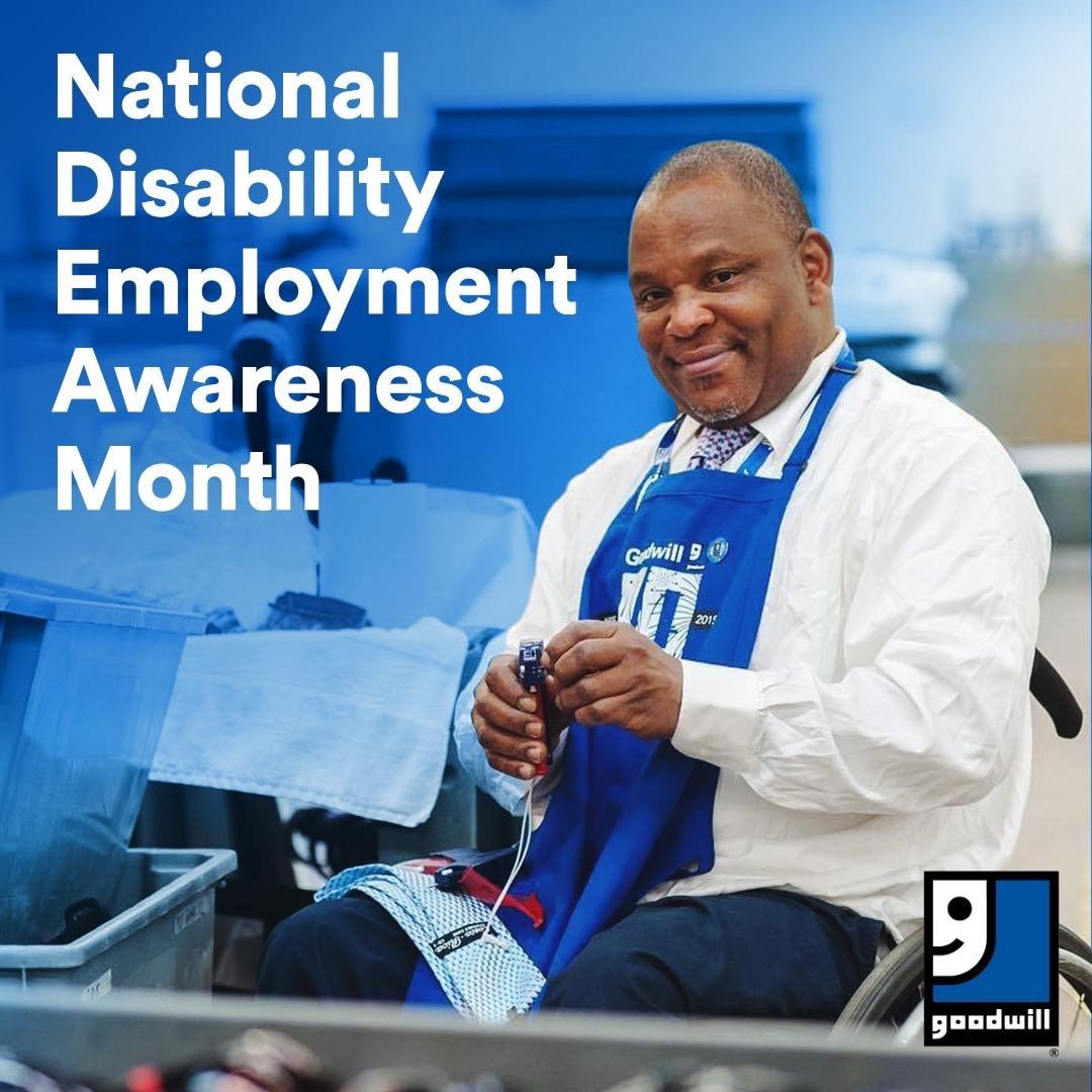 GoodwillNG's tweet photo. In honor of #NDEAM, we’re celebrating the thousands of persons with disabilities in North Georgia we’ve hired or helped find a job. 

Everyone deserves the opportunity for meaningful work. #GoodwillNG #PutPeopletoWork https://t.co/UvMR6GQJyQ