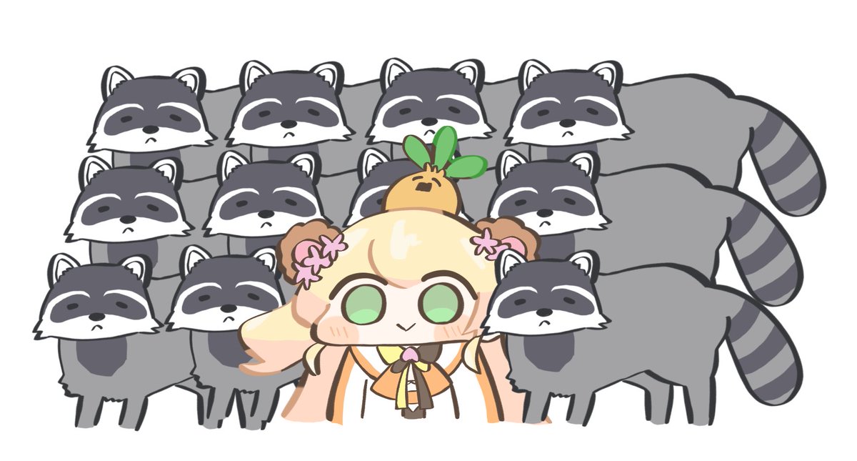 桃鈴ねね 「ねねちの親戚のアライグマさん

 #ねねアルバム 
 #VS実況ナレーション 」|れいるかのイラスト