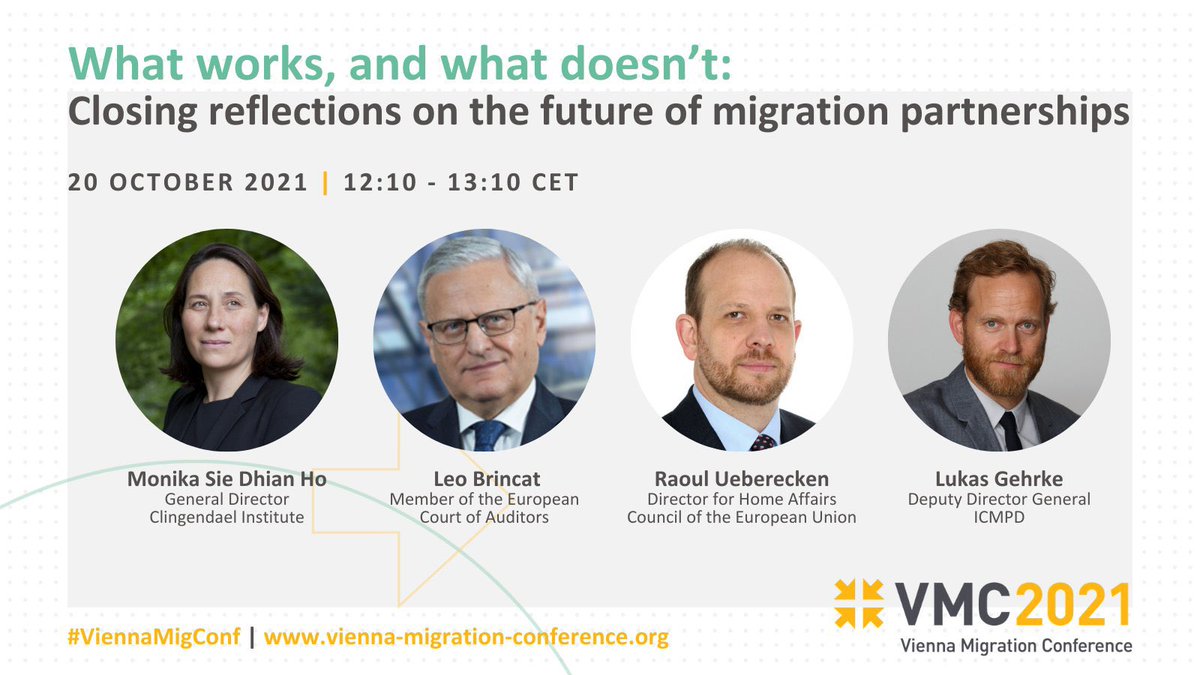 What works & what doesn’t: Closing reflections on the future of #migrationpartnerships
On 20 Oct at #ViennaMigConf I will join a great panel of migration policy experts to debate how to achieve stronger migration partnerships.
Register at vienna-migration-conference.org to know more