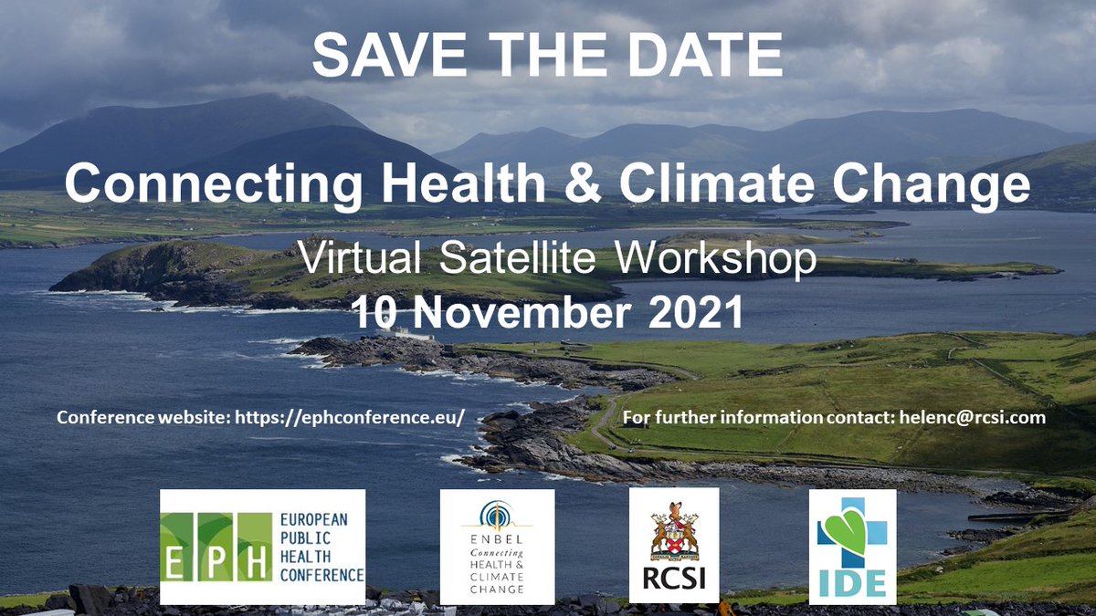 Connecting #health and #climatechange - pre conference #EPH2021 10 Nov 9-12:40 CET Researchers & public health experts come together to identify how best to translate findings of climate & health research into international public health practice. ephconference.eu/pre-conference…