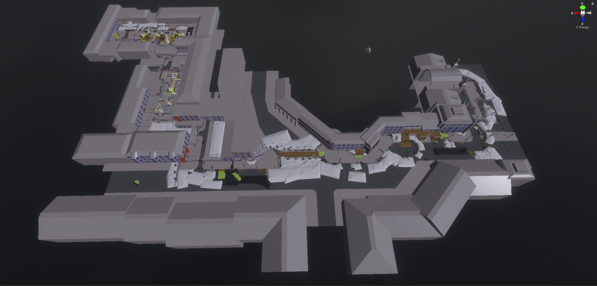 MaxiDan24's tweet photo. Special #Blocktober material! Sneak peek at my latest blockout from the game currently developed by @BearsSmile2
This level is based on Moscow city. It will include key mechanics from #LegacyOCN

Special thanks to my teammates for playtests!
More⬇️
#gamedev #leveldesign #indiedev https://t.co/ZlpdSWrtLT