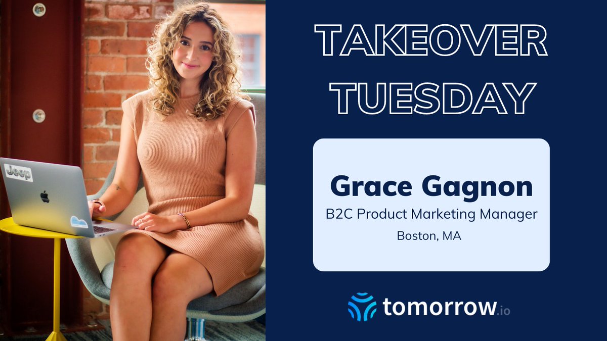 The people of Tomorrow.io are a pretty cool bunch, which is why we're rolling out #TakeoverTuesday. Every Tuesday, someone from the team will walk you through a day in the life.

Up first: <a href="/grace_gagnon/">Gracie G 🌞🌙</a> who works on marketing for the TMRW Weather app.🌦️ 🌊