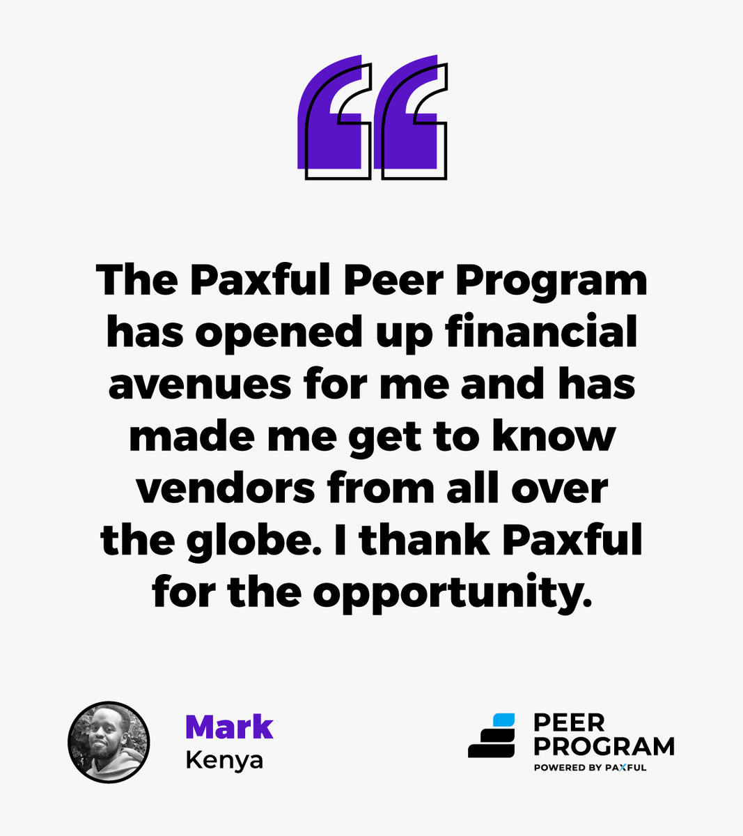 PaxfulPeer's tweet photo. Meet #PaxfulPeer Mark and here's what he thinks about the #PaxfulPeerProgram! 🙌 

Want to be part of the Peer Program? Click here! 👇 

https://t.co/52vVBB10OP https://t.co/7quihI0uVn