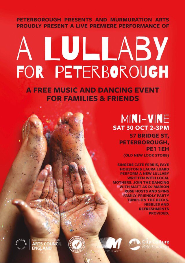 #Peterborough let’s sing, dance, play and share food at our launch of ‘A Lullaby for Peterborough’